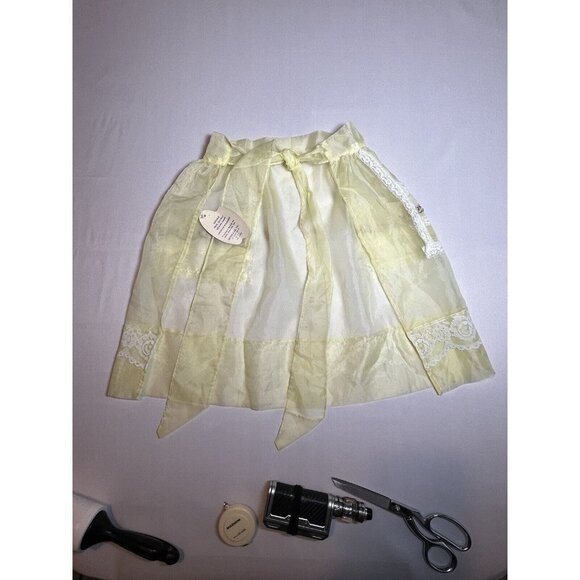 FEMENINE FLIRTY NWT *READ* Vintage Apron Organza SHEER YELLOW Dacron Fairwoven - Picture 8 of 11